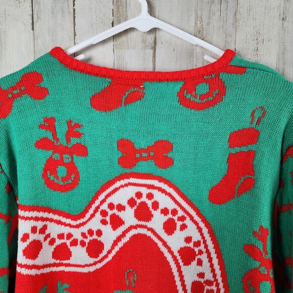 Cesar Holiday Ugly Sweater Red Green Size Large - Picture 9 of 10
